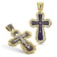 Православный крест с эмалью КР СЭ 101 (вставка фианит)
