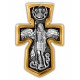 Крест с Архангелом Михаилом из серебра с позолотой