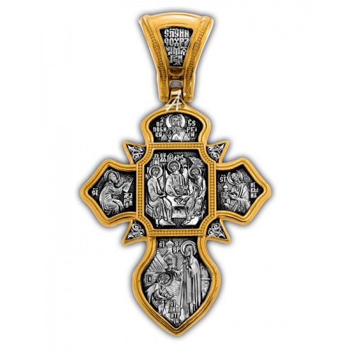 Позолоченный нательный крест «Святая Троица» (арт 101.282)