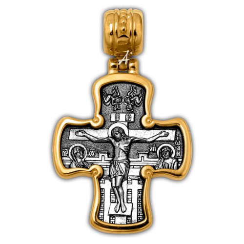 Позолоченный нательный крест «Николай Угодник» (арт 101.283)