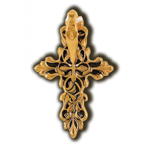 Нательный крест с позолотой «Древо Креста»