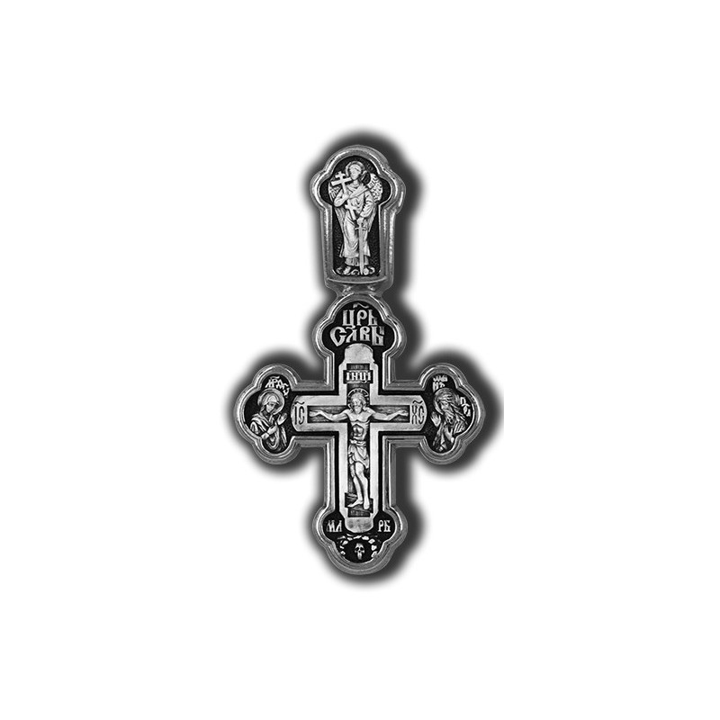 Православный нательный крест. Распятие Христово. Деисус. Ангел Хранитель 18142 