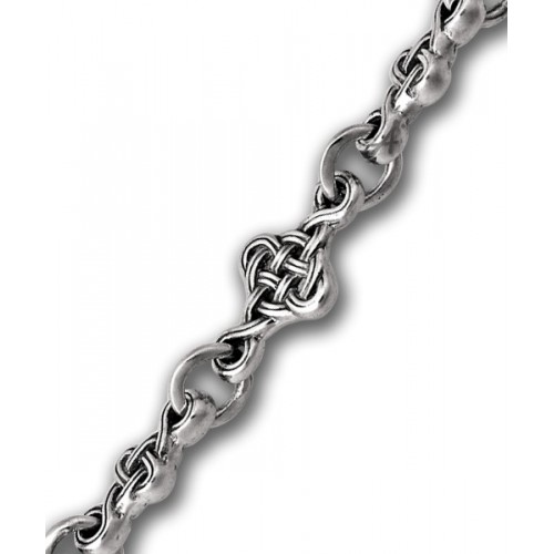 Серебряная православная цепь «Плетеный Крест»