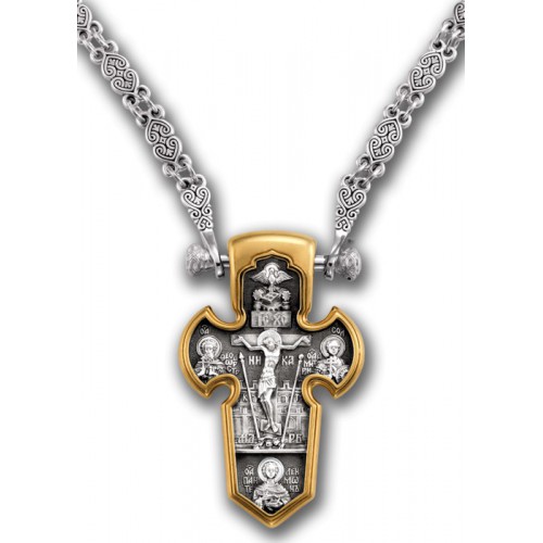 Серебряная православная цепь «Процветшие сердца»