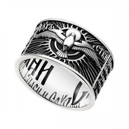 Серебряное православное кольцо «Святой Дух»
