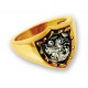 Перстень из серебра с позолотой «Георгий Победоносец»