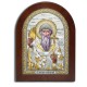 Святой Спиридон Тримифунтский. Икона в окладе из серебра (Италия)