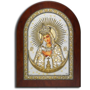 Остробрамская Богородица. Икона в серебряном окладе