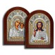 Венчальные православные иконы с красными стразами