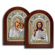Венчальные православные иконы с белыми стразами