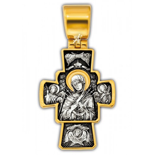 Крест с образом Божией Матери «Семистрельная» (арт 101.273)
