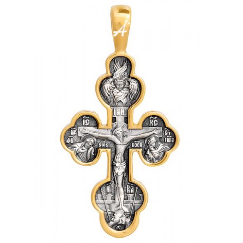 Позолоченный нательный крестик «Материнский» (арт 101.330)