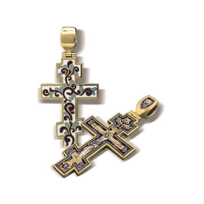 Православный крест с эмалью КЭ.05