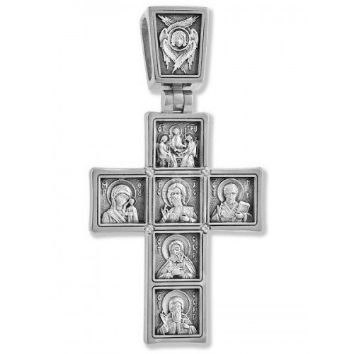 Серебряный нательный крест «Иконостас» (арт 22123.с)