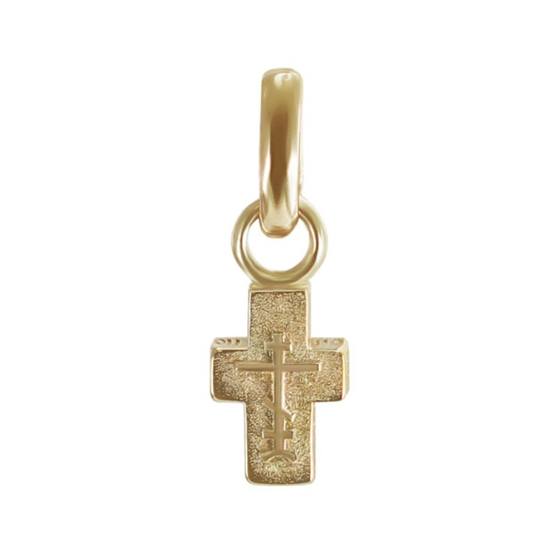 Маленький крестильный крестик из желтого золота