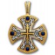 Крест «Греческий» с сапфирами и бриллиантами