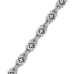 Браслет из серебра с чернением «Христианские символы» 40.804