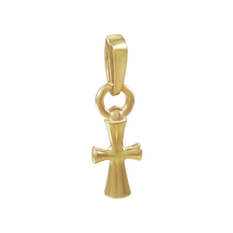 Нательный православный крестик из желтого золота