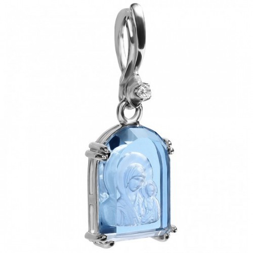 Казанская Богородица. Арочная икона. Инталия на камне