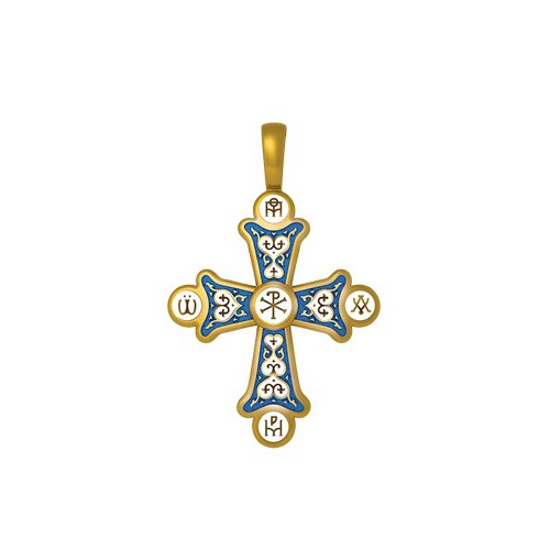 Нательный крестик «Хризма, Монограммы Евангелистов» 19.006