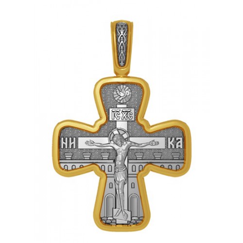 Мужской именной крест с образом вашего святого 04А