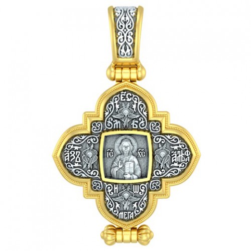 Женский именной крест мощевик с иконой вашей святой 05В