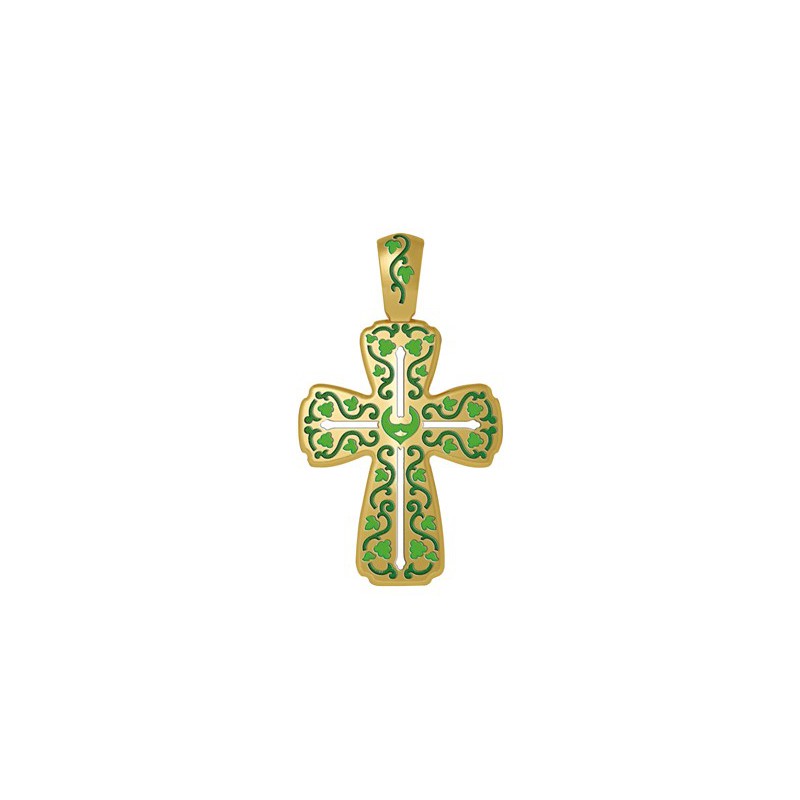 Нательный крест Виноградная лоза «Господи, силой креста твоего, спаси мя» 19.005