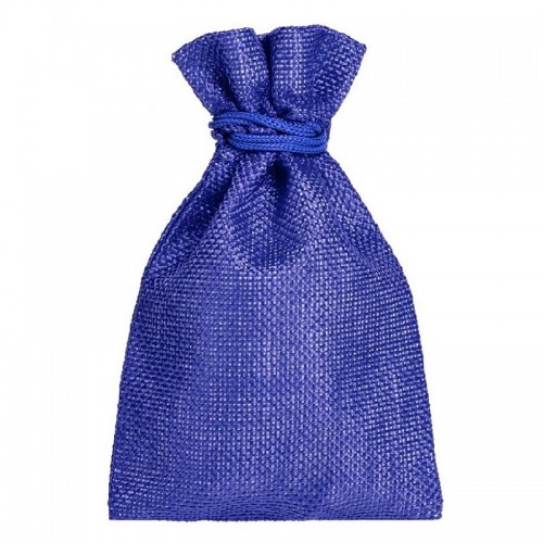 Подарочный холщовый мешочек синего цвета