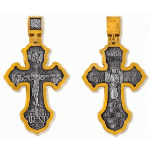 Большой нательный крест (12 гр) «Архангел Михаил» (арт. 10723)