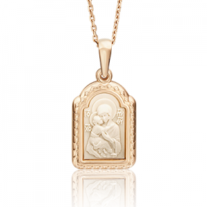 Богородица «Владимирская». Золотая иконка с бивнем мамонта