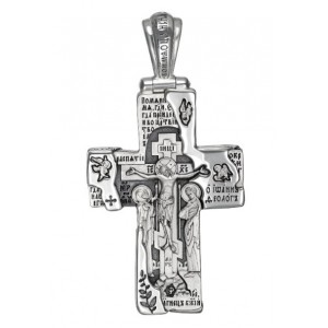 Большой серебряный крест (43 гр) с Ангелом Хранителем (Кс.961.с)