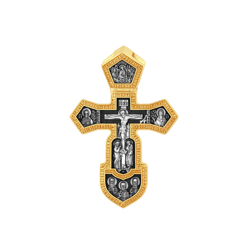 Большой нательный крест (21 гр) «Русский воинский» (арт 101.538)
