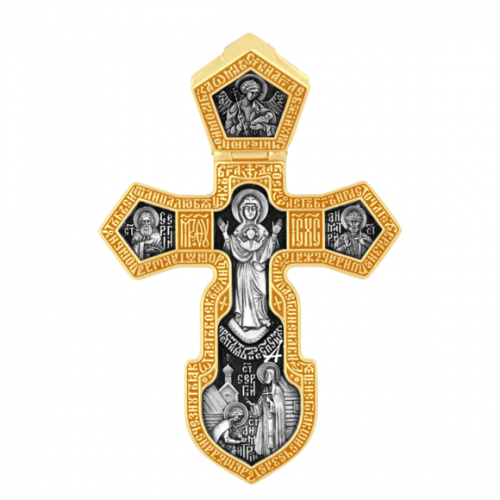 Большой нательный крест (21 гр) «Русский воинский» (арт 101.538)