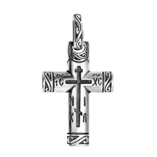 Серебряный нательный крестик «Поклонный» (Кс.516.с)