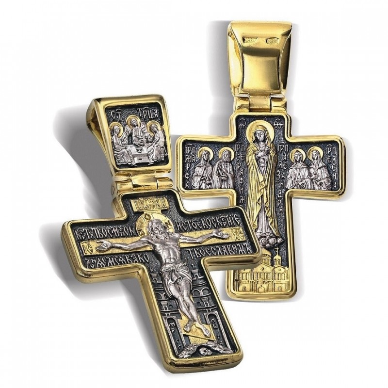 Нательный православный крестик Дивеевский
