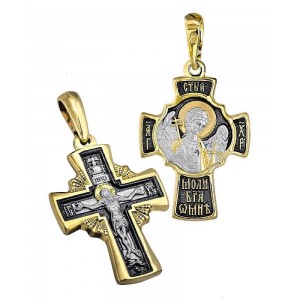 Нательный православный крестик «Ангел Божий»