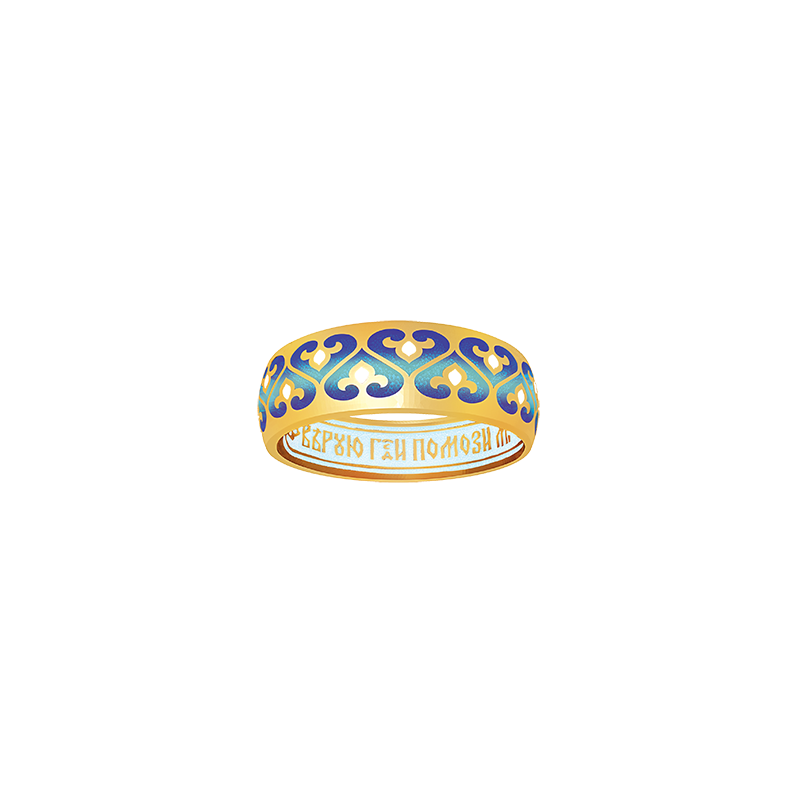 Серебряное позолоченное кольцо «Процветшие Сердца»