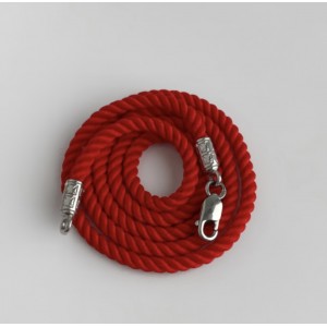 Шёлковый шнурок для крестика красного цвета