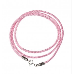 Шёлковый шнурок для крестика розового цвета