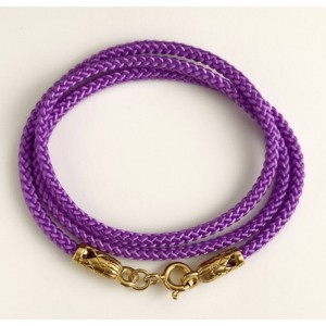 Фиолетовый ювелирный шнурок из плетёного шёлка
