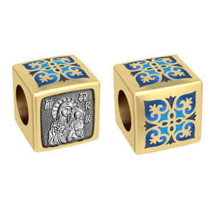 Позолоченная православная бусина «Неувядаемый Цвет», фото 1