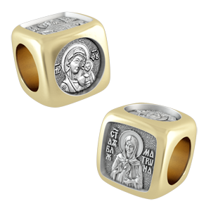 Позолоченная бусина для браслета «Святые покровители», арт 10.101