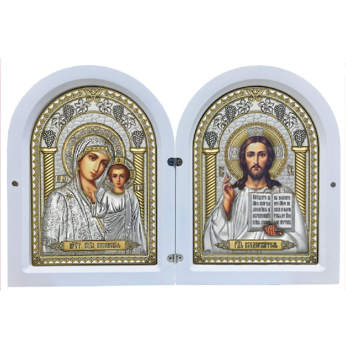 Господь Благословляющий. Казанская икона Божией Матери. Складень