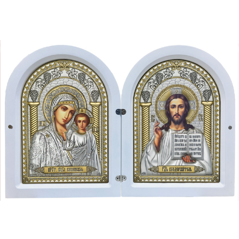 Господь Благословляющий. Казанская икона Божией Матери. Складень