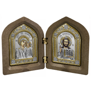 Арочный складень, Казанская Богородица, Господь