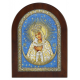 Икона Остробрамской Богородицы с синим лаком