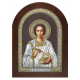 Икона Целитель Пантелеимон с коричневой эмалью