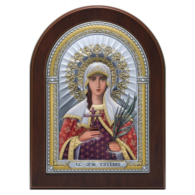 Икона Святой мученицы Татианы с керамической эмалью