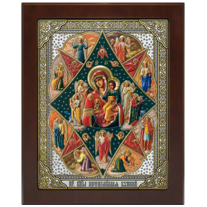 Икона Божией Матери Неопалимая Купина с керамической эмалью