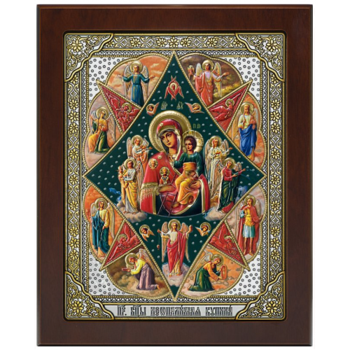 Икона Божией Матери Неопалимая Купина с керамической эмалью